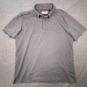 Modern Ambition Polo Shirt Mens M Performance Golf Gray Geometric‎ Pattern